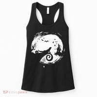 Halloween Costume for Bearded Dragon Spooky Moon Silhouette Women's Tank Top thumb 0