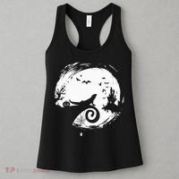 Halloween Costume for Bearded Dragon Spooky Moon Silhouette Women's Tank Top thumb 3