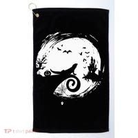 Halloween Costume for Bearded Dragon Spooky Moon Silhouette Golf Towel thumb 0