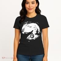 Halloween Costume for Bearded Dragon Spooky Moon Silhouette Women's T-Shirt thumb 4
