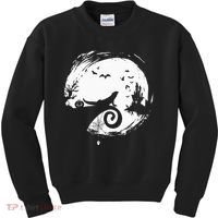 Halloween Costume for Bearded Dragon Spooky Moon Silhouette Kids Sweatshirt thumb 0