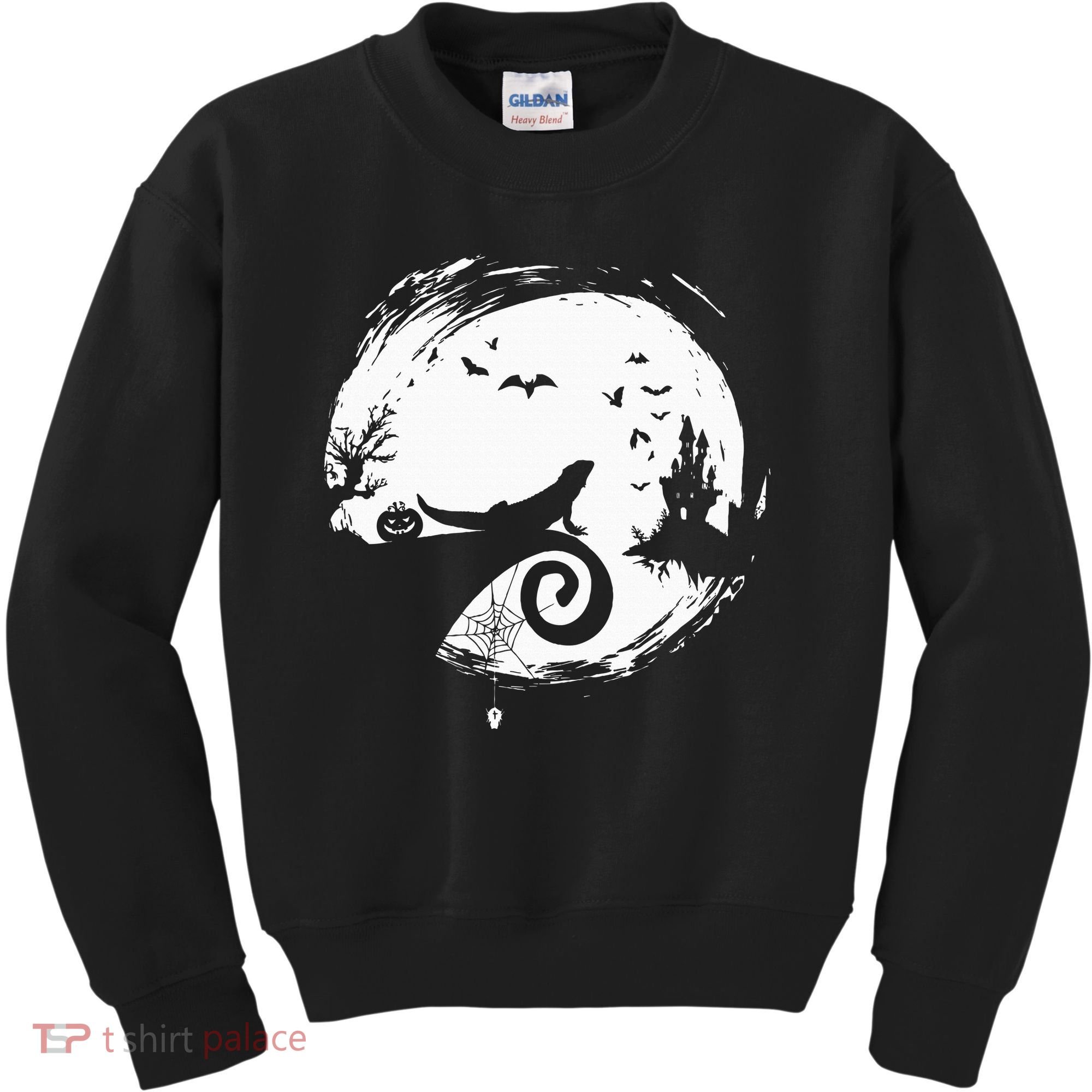Halloween Costume for Bearded Dragon Spooky Moon Silhouette Kids Sweatshirt