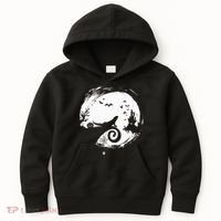 Halloween Costume for Bearded Dragon Spooky Moon Silhouette Kids Hoodie thumb 0