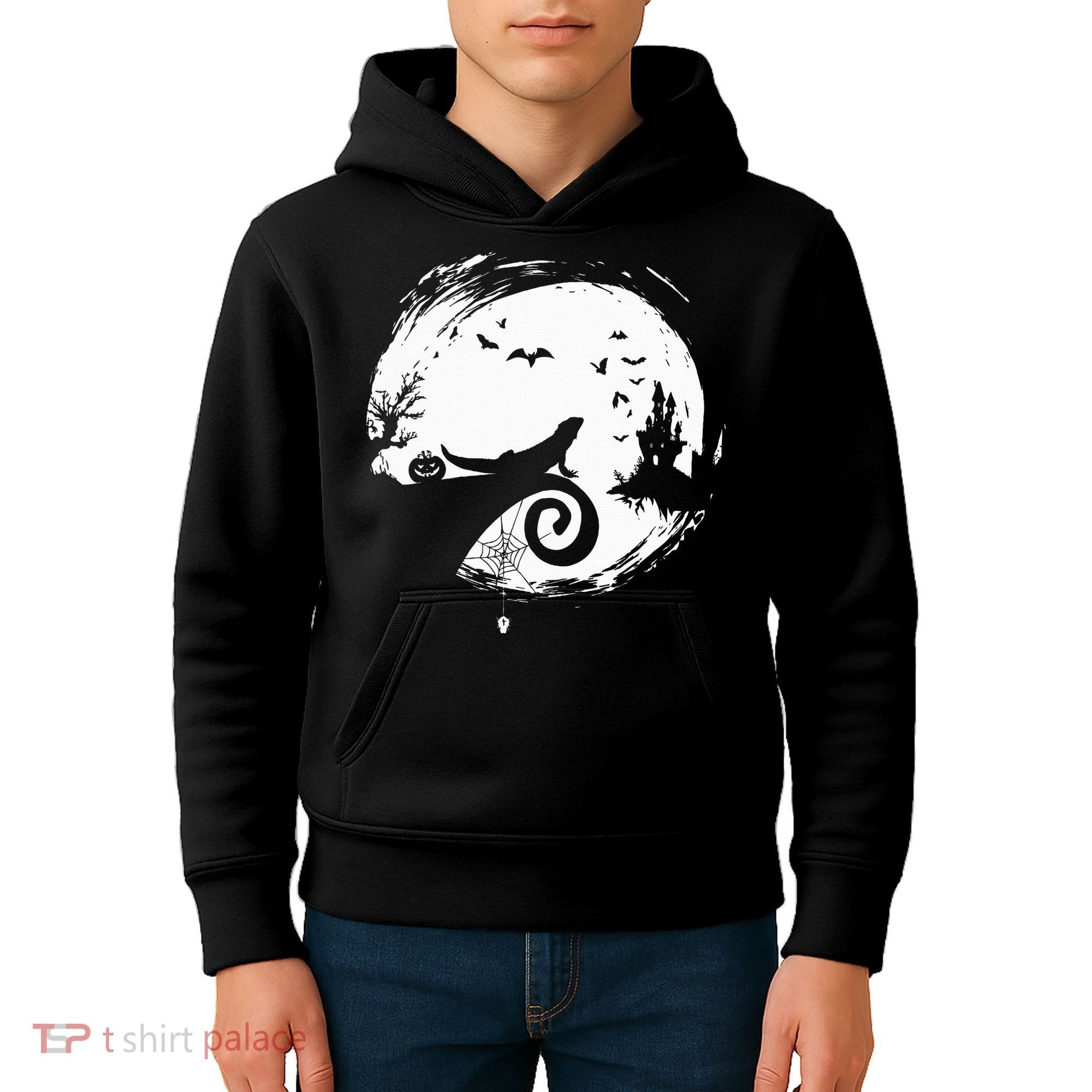 Halloween Costume for Bearded Dragon Spooky Moon Silhouette Kids Hoodie
