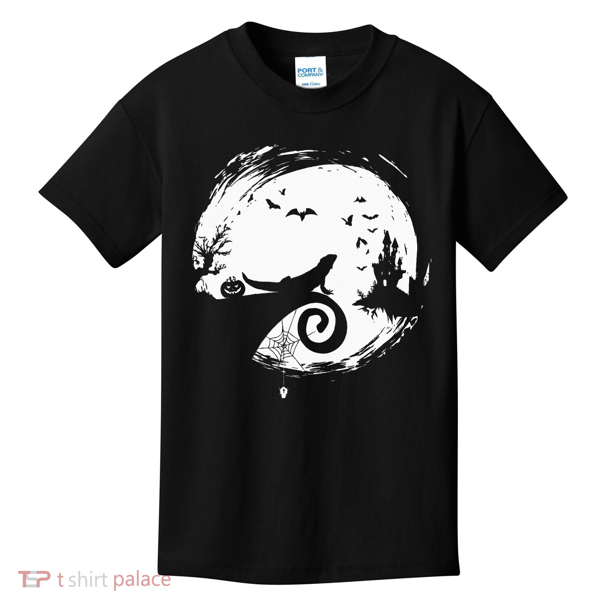 Halloween Costume for Bearded Dragon Spooky Moon Silhouette Kids T-Shirt