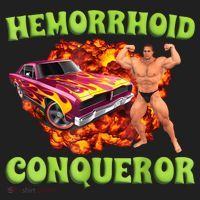 Hemorrhoid Conqueror Funny Meme Weird Offensive Cringe Joke Women's Sweatshirt thumb 2