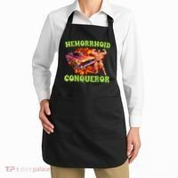 Hemorrhoid Conqueror Funny Meme Weird Offensive Cringe Joke Apron thumb 2