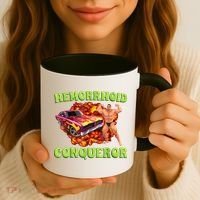 Hemorrhoid Conqueror Funny Meme Weird Offensive Cringe Joke Coffee Mug thumb 3