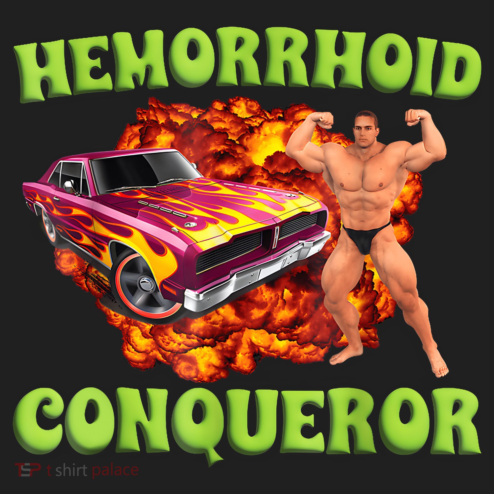 Hemorrhoid Conqueror Funny Meme Weird Offensive Cringe Joke Golf Towel