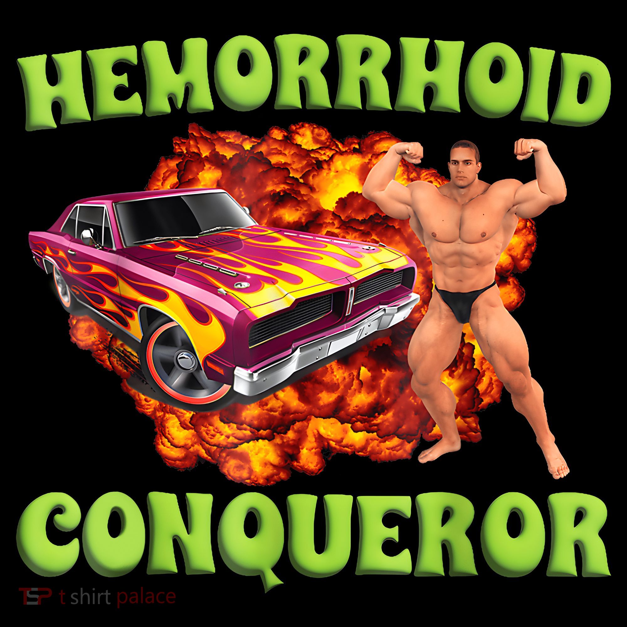 Hemorrhoid Conqueror Funny Meme Weird Offensive Cringe Joke Women's T-Shirt