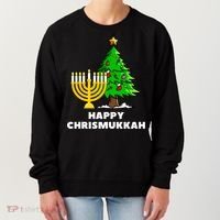 Happy Chrismukkah Funny Hanukkah And Christmas Gift Women's Sweatshirt thumb 0