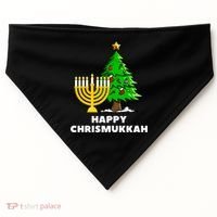 Happy Chrismukkah Funny Hanukkah And Christmas Gift USA-Made Doggie Bandana thumb 0