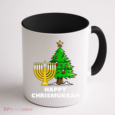 Happy Chrismukkah Funny Hanukkah And Christmas Gift Coffee Mug back