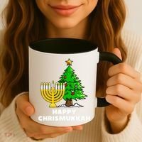 Happy Chrismukkah Funny Hanukkah And Christmas Gift Coffee Mug thumb 3