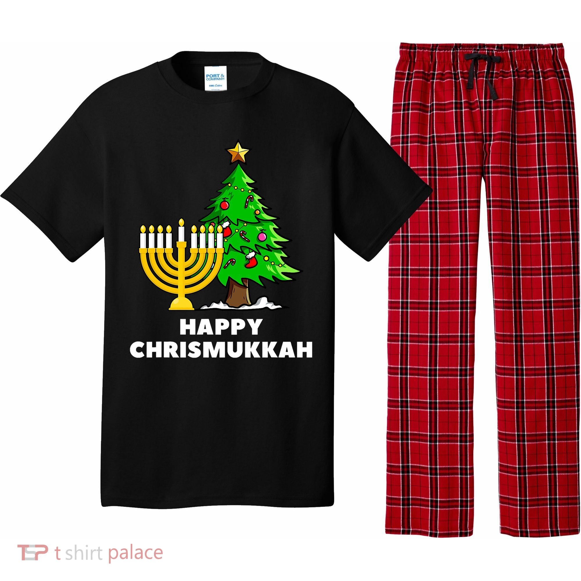 Happy Chrismukkah Funny Hanukkah And Christmas Gift Pajama Set