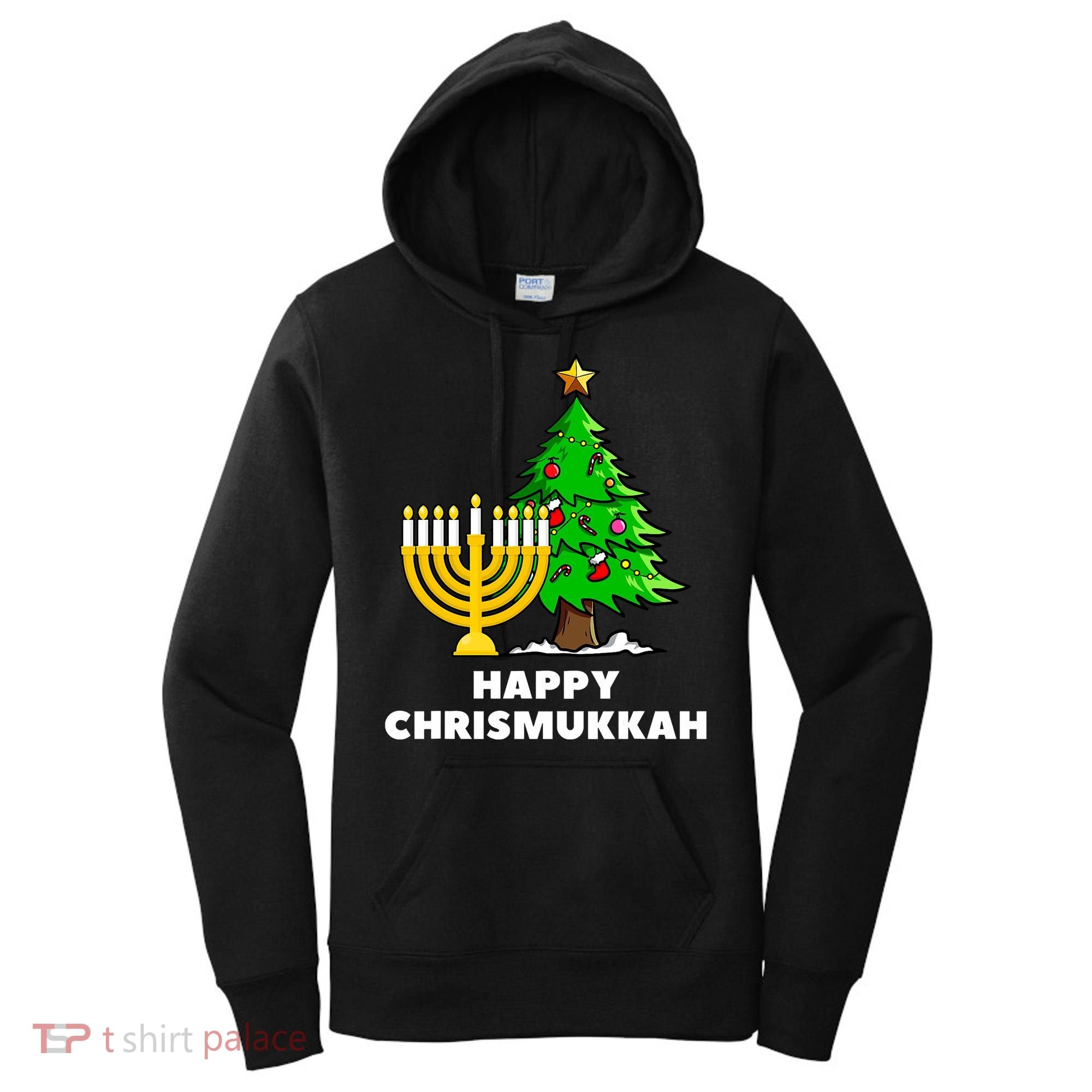 Happy Chrismukkah Funny Hanukkah And Christmas Gift Women's Hoodie