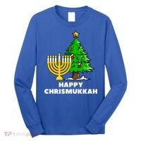 Happy Chrismukkah Funny Hanukkah And Christmas Gift Long Sleeve Shirt thumb 0