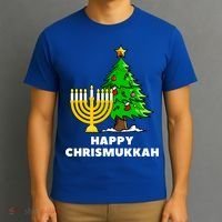 Happy Chrismukkah Funny Hanukkah And Christmas Gift T-Shirt thumb 3