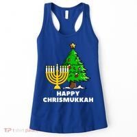 Happy Chrismukkah Funny Hanukkah And Christmas Gift Women's Tank Top thumb 0