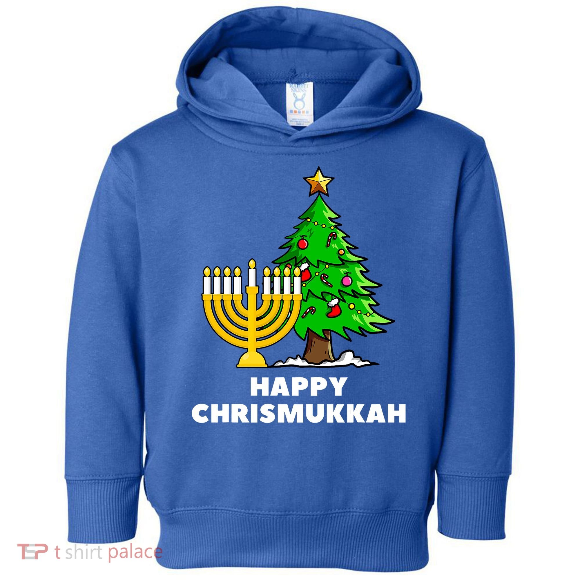 Happy Chrismukkah Funny Hanukkah And Christmas Gift Toddler Hoodie