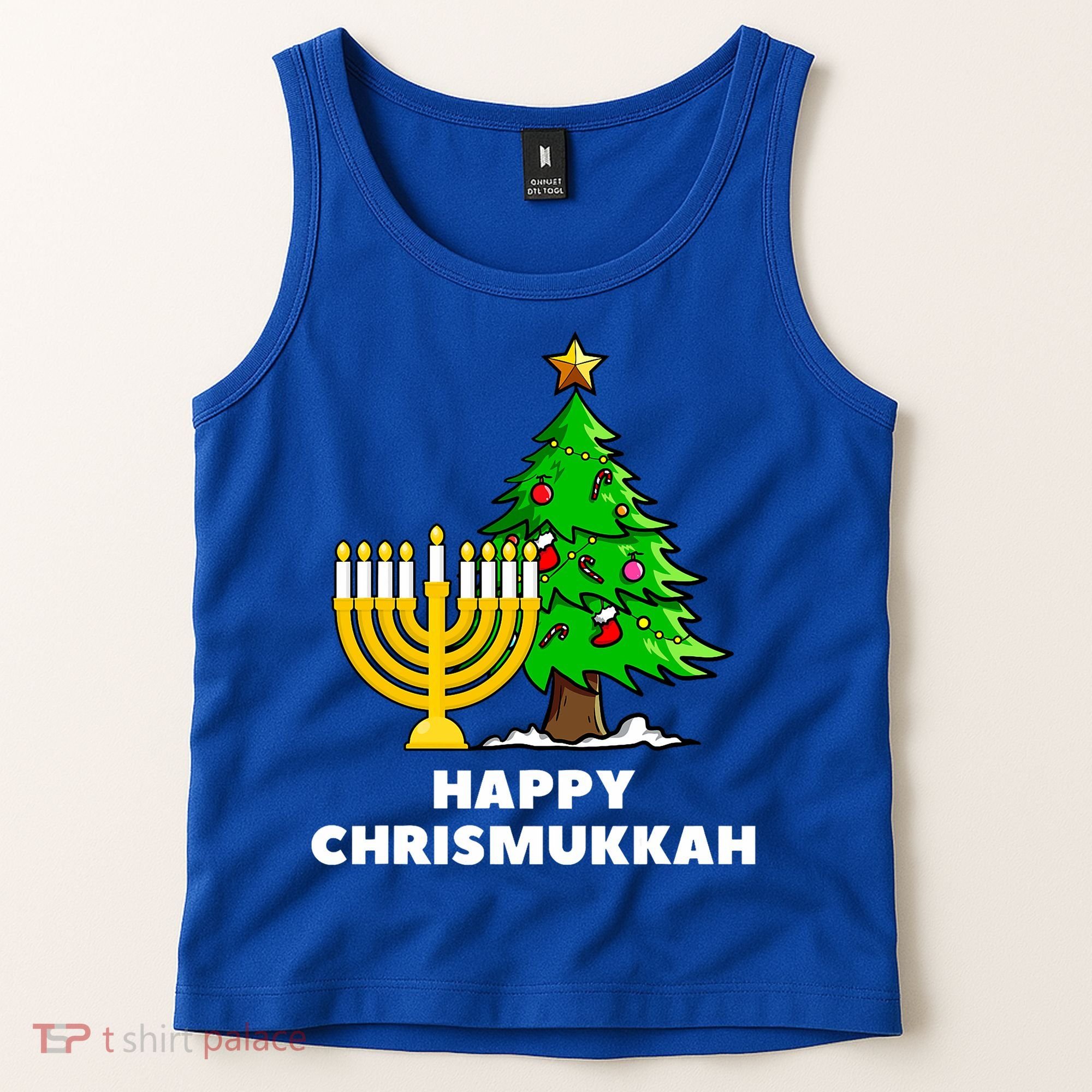 Happy Chrismukkah Funny Hanukkah And Christmas Gift Tank Top