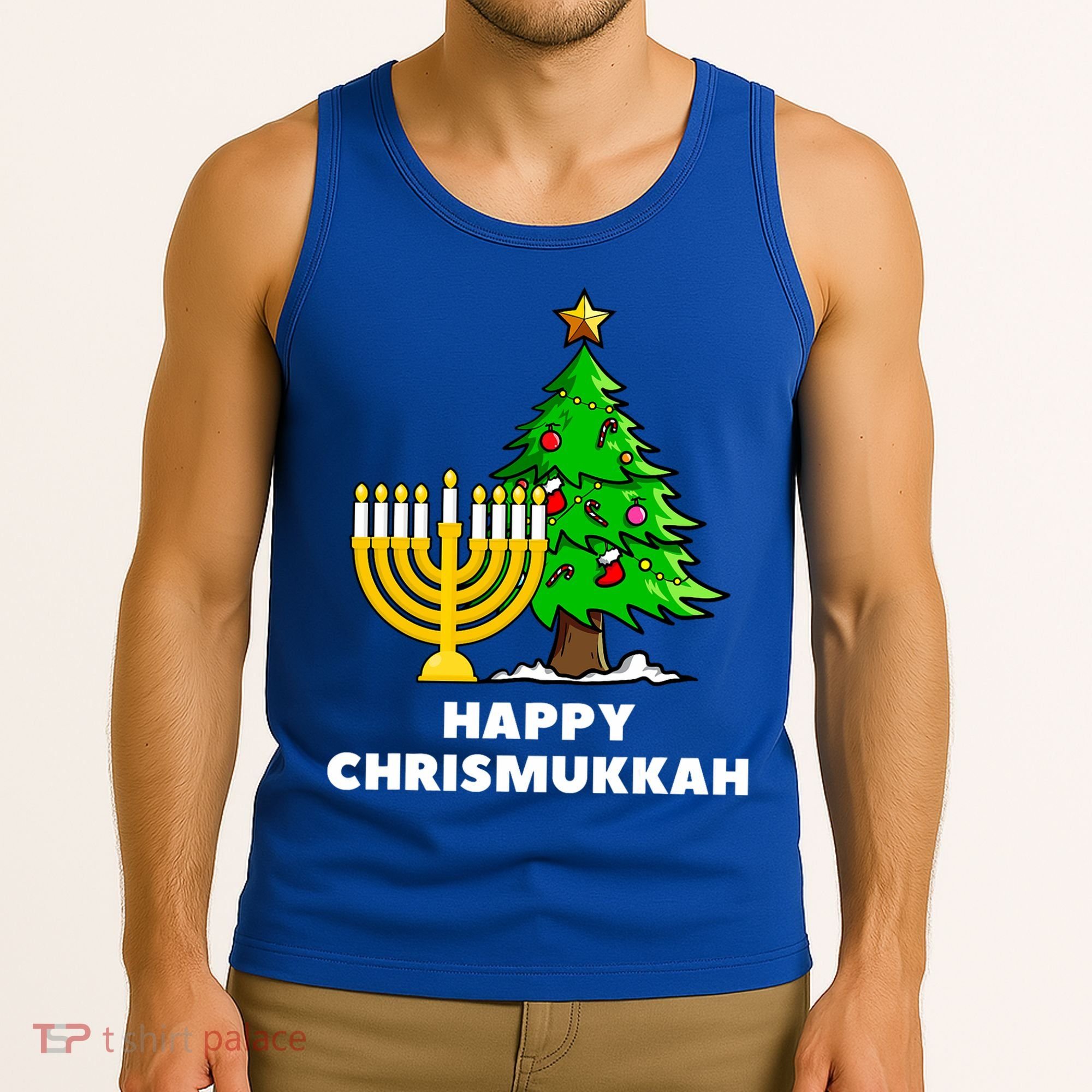Happy Chrismukkah Funny Hanukkah And Christmas Gift Tank Top