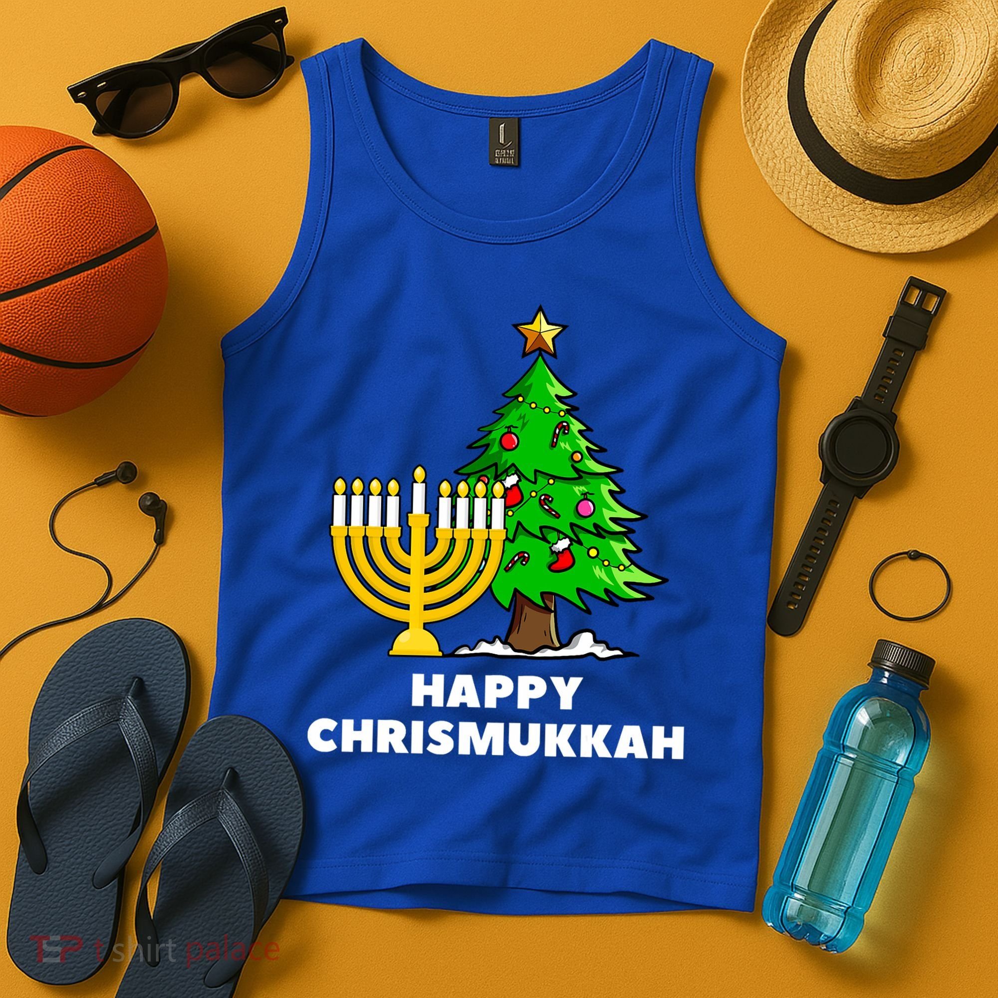 Happy Chrismukkah Funny Hanukkah And Christmas Gift Tank Top