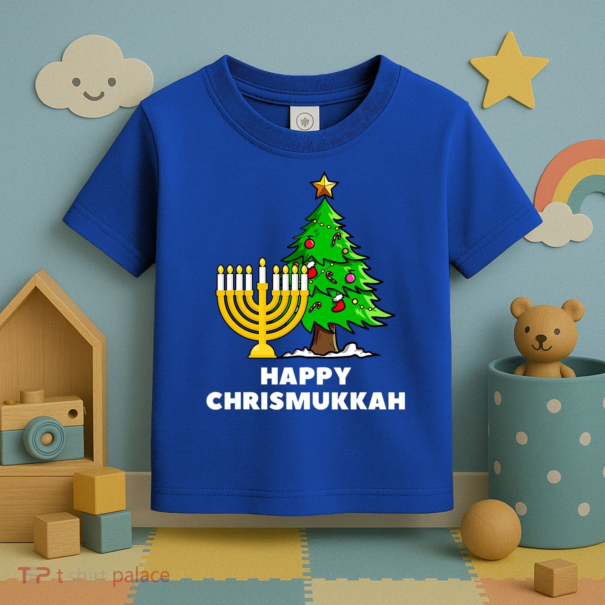 Happy Chrismukkah Funny Hanukkah And Christmas Gift Toddler T-Shirt