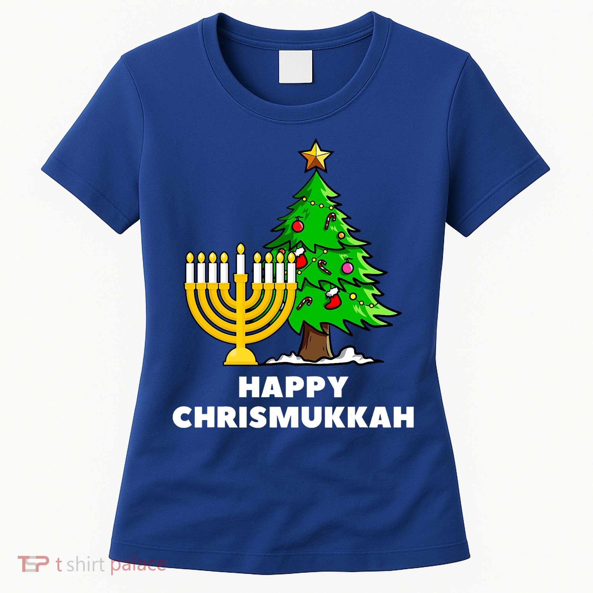 Happy Chrismukkah Funny Hanukkah And Christmas Gift Women's T-Shirt