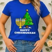 Happy Chrismukkah Funny Hanukkah And Christmas Gift Women's T-Shirt thumb 2