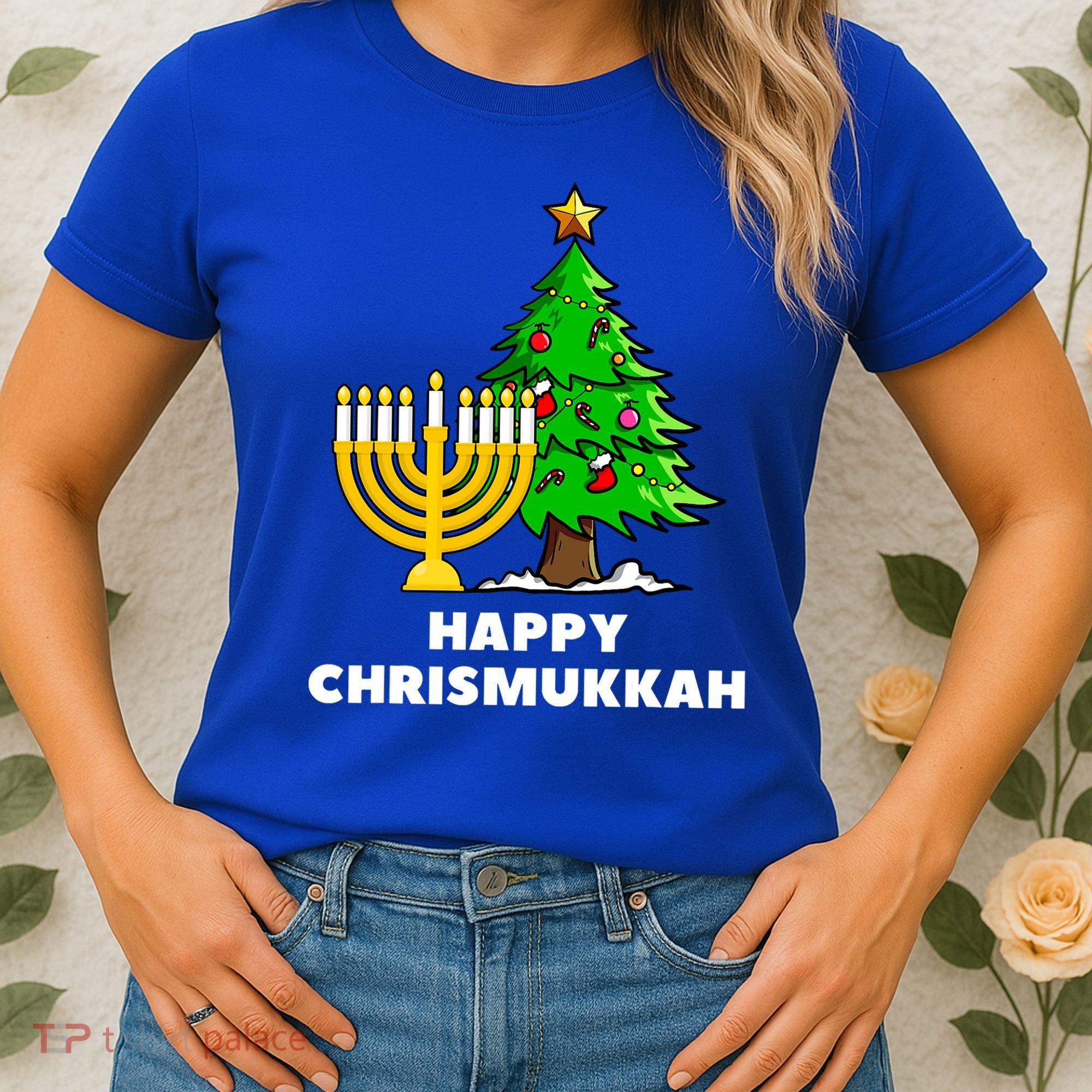 Happy Chrismukkah Funny Hanukkah And Christmas Gift Women's T-Shirt