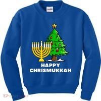 Happy Chrismukkah Funny Hanukkah And Christmas Gift Kids Sweatshirt thumb 0