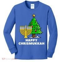 Happy Chrismukkah Funny Hanukkah And Christmas Gift Kids Long Sleeve Shirt thumb 0