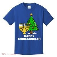Happy Chrismukkah Funny Hanukkah And Christmas Gift Kids T-Shirt thumb 0