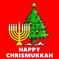 Happy Chrismukkah Funny Hanukkah And Christmas Gift Santa Hat thumb 1