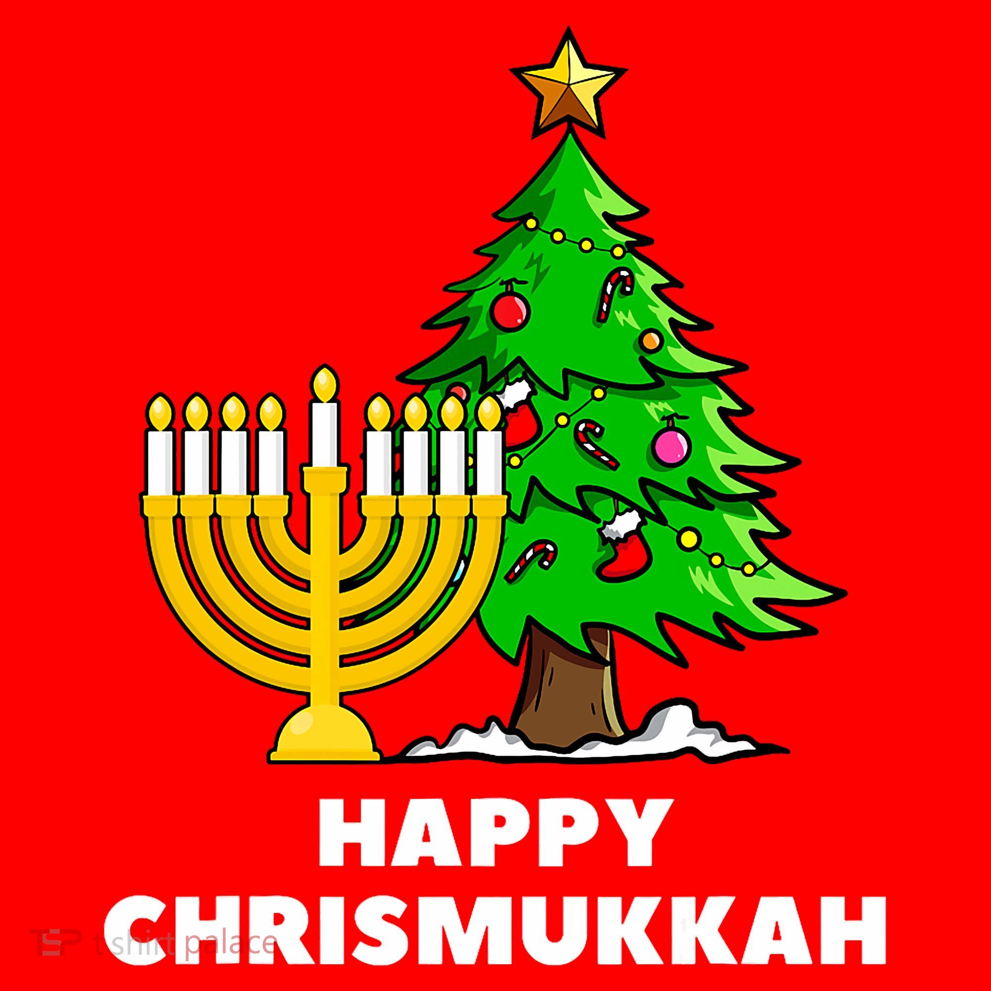 Happy Chrismukkah Funny Hanukkah And Christmas Gift Santa Hat