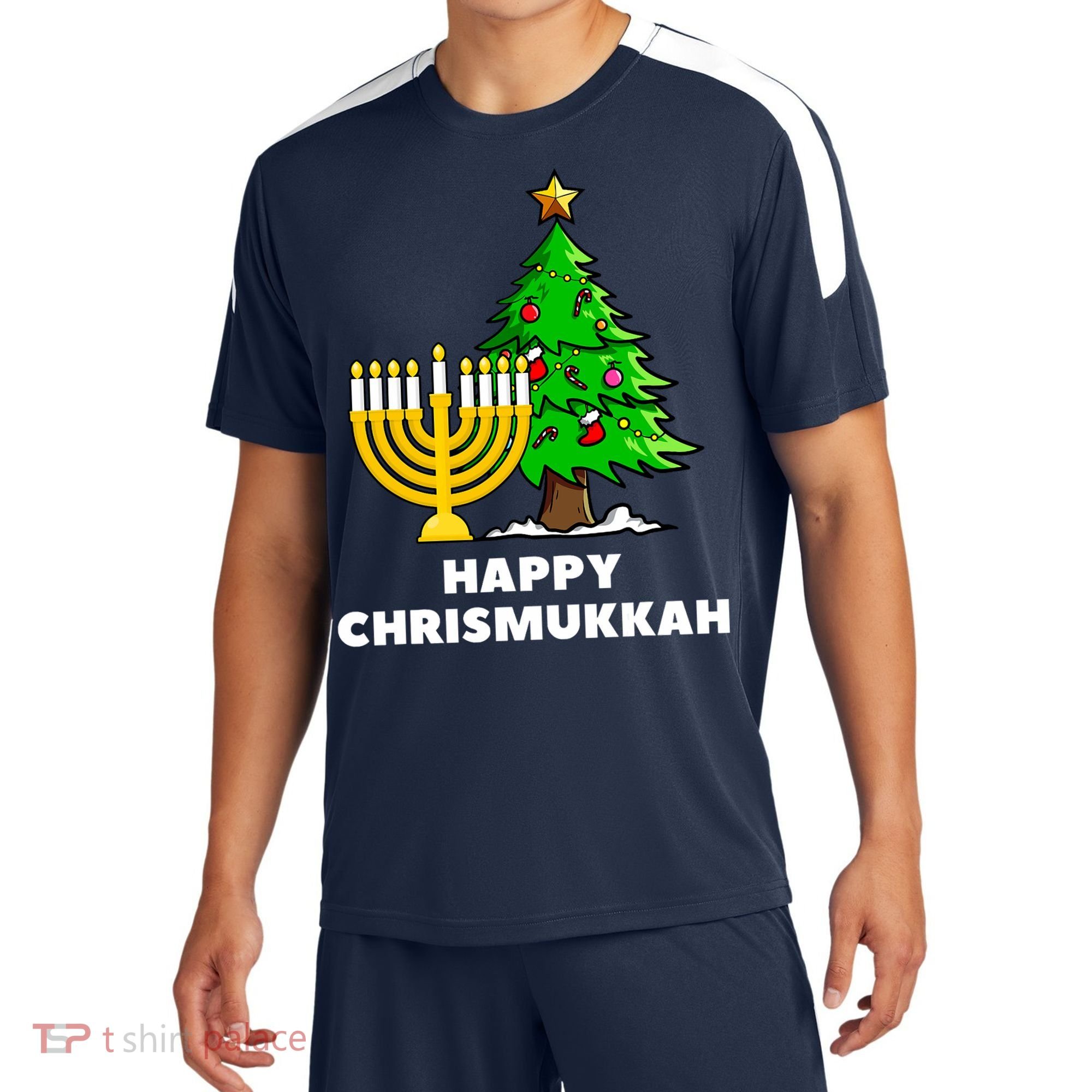 Happy Chrismukkah Funny Hanukkah And Christmas Gift Sport-Tek Competitor United Soccer Jersey