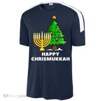 Happy Chrismukkah Funny Hanukkah And Christmas Gift Sport-Tek Competitor United Soccer Jersey thumb 2