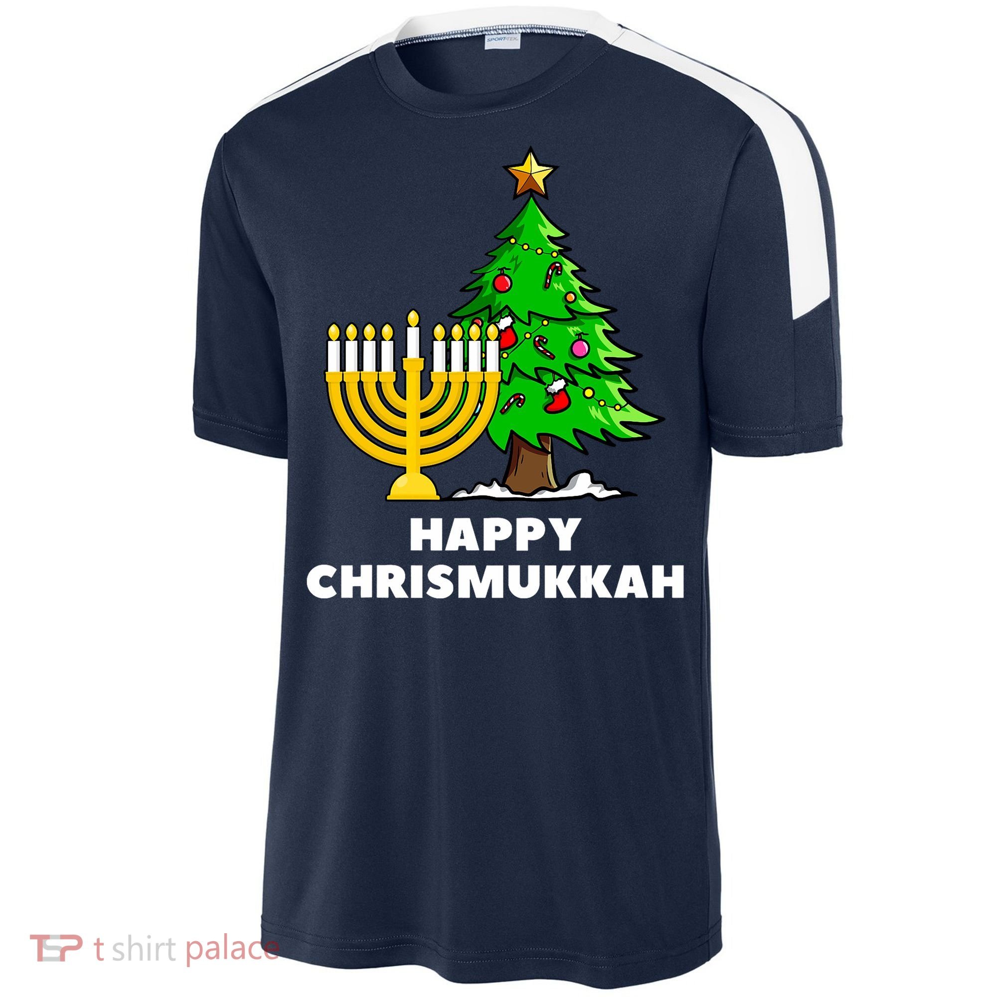 Happy Chrismukkah Funny Hanukkah And Christmas Gift Sport-Tek Competitor United Soccer Jersey