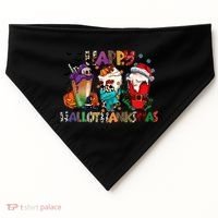 Hallothanksmas Coffee Fall Vibes Cute Halloween Thanksgiving USA-Made Doggie Bandana thumb 0