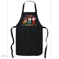 Hallothanksmas Coffee Fall Vibes Cute Halloween Thanksgiving Apron thumb 0