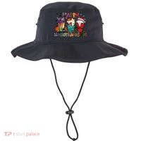 Hallothanksmas Coffee Fall Vibes Cute Halloween Thanksgiving Bucket Hat thumb 0