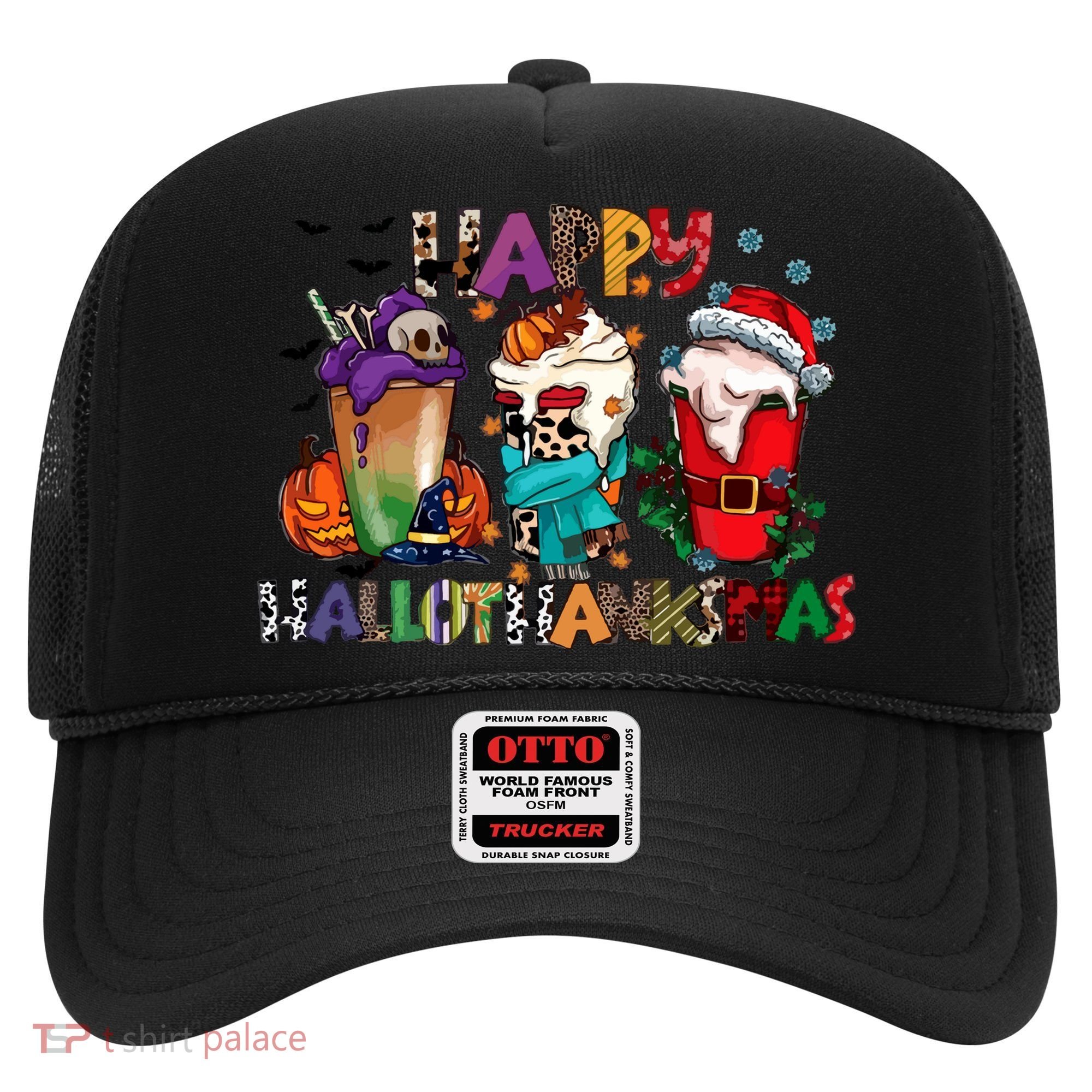 Hallothanksmas Coffee Fall Vibes Cute Halloween Thanksgiving Hat
