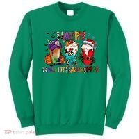 Hallothanksmas Coffee Fall Vibes Cute Halloween Thanksgiving Sweatshirt thumb 0