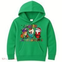 Hallothanksmas Coffee Fall Vibes Cute Halloween Thanksgiving Kids Hoodie thumb 0