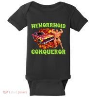 Hemorrhoid Conqueror Funny Meme Dank Weird Joke Women Baby Bodysuit thumb 0