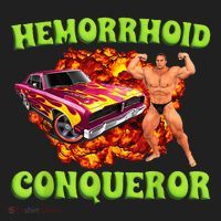 Hemorrhoid Conqueror Funny Meme Dank Weird Joke Women Golf Towel thumb 3