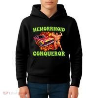 Hemorrhoid Conqueror Funny Meme Dank Weird Joke Women Kids Hoodie thumb 4
