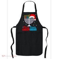 Hanukkah Christmas Funny Merry Happy Chrismukkah Jewish Apron thumb 0