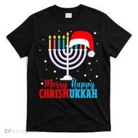 Hanukkah Christmas Funny Merry Happy Chrismukkah Jewish T-Shirt thumb 0